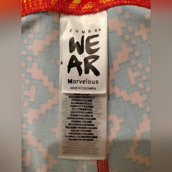 Zumba Tribal Print Fringe Tights - Picture 9 of 10